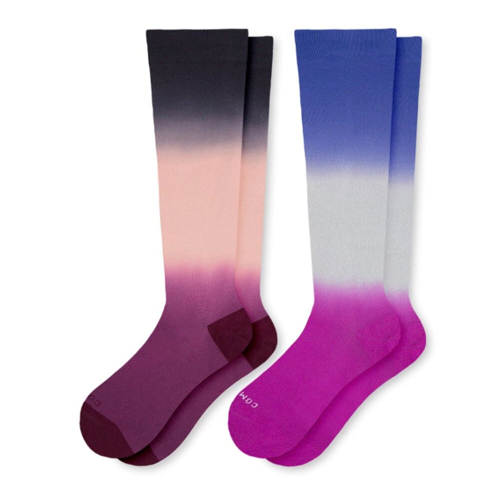 Comrad Set of 2 Nylon Knee-High Compression Socks Size Large  15785